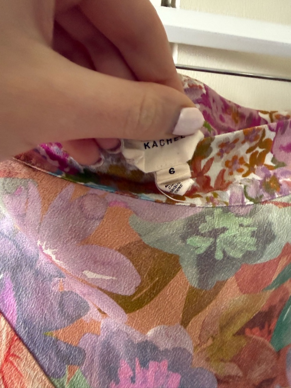 Kachel by Anthropologie Mixed Print Slip Skirt Floral Patchwork Spring Size 6 - Picture 7 of 7